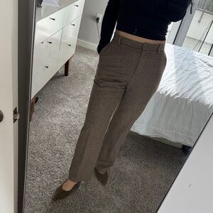 MaxMara Brown Plaid Trousers